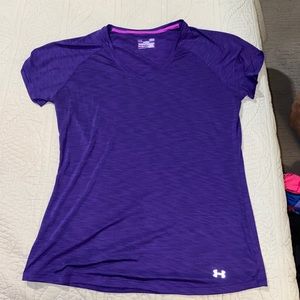 purple heather Under Armour athletic shirt